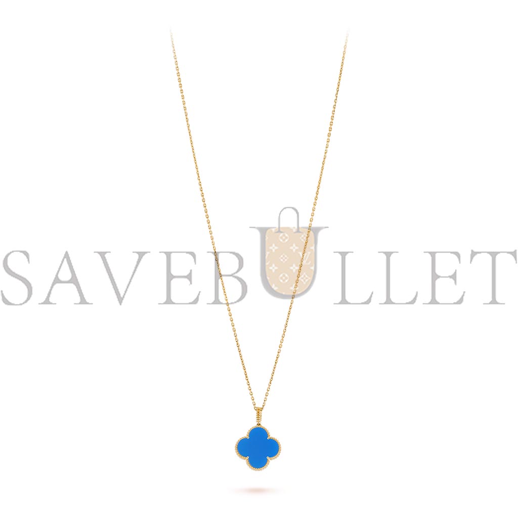 VAN CLEEF & ARPELS MAGIC ALHAMBRA LONG NECKLACE, 1 MOTIF - YELLOW GOLD, AGATE  VCARP6LA00